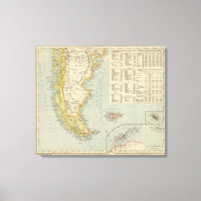 Lienzo Patagonia y Argentina (Anverso)