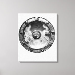 Lienzo Paten con una representación del medallón dura