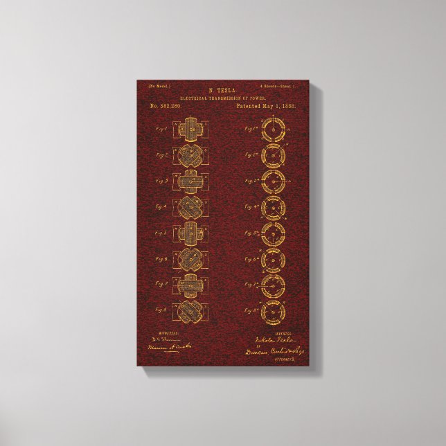 Lienzo Patente Tesla 00382280 Sht 1 (Anverso)
