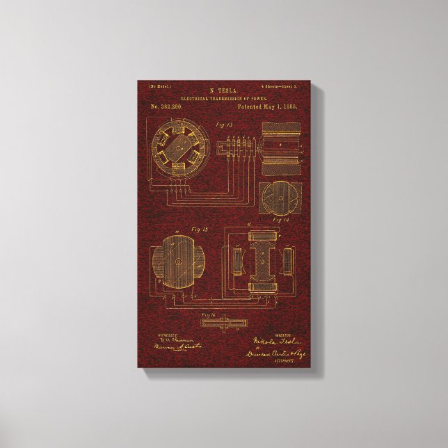 Lienzo Patente Tesla 00382280 Sht 3 (Anverso)