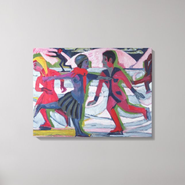 Lienzo Patinadores de hielo (Anverso)