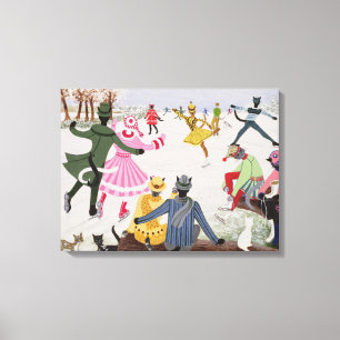 Lienzo Patinaje en el hielo fino