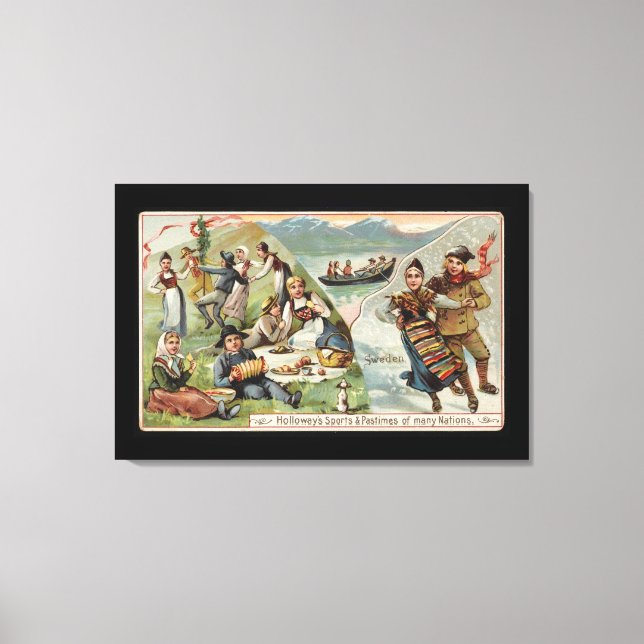 Lienzo Patinaje, Picnic, Barco Remo, Fiordo de Patinaje e (Anverso)