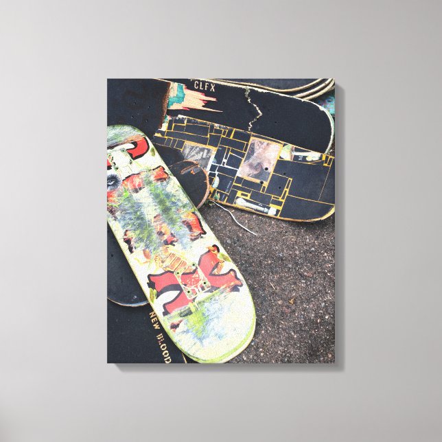 Lienzo patineta de colores (Anverso)