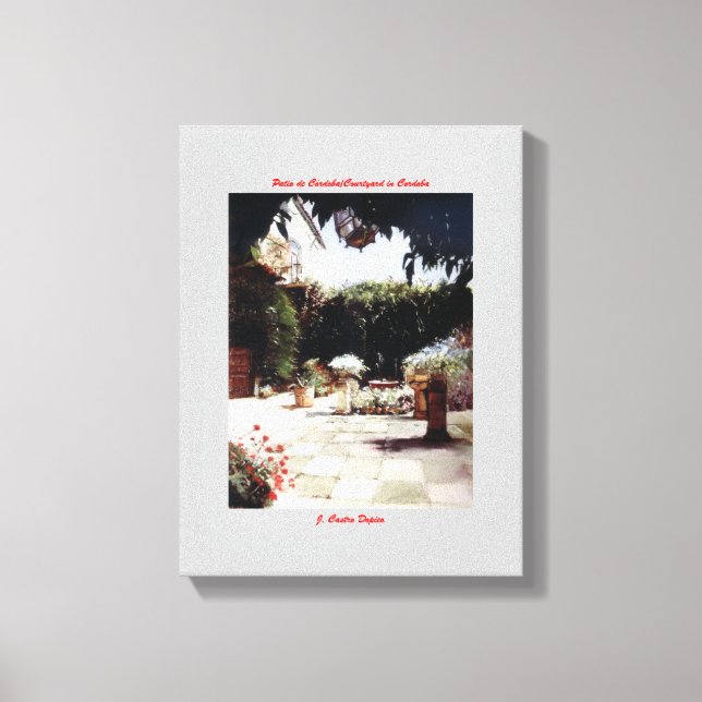 Lienzo Patio de Córdoba/Courtyard in Cordoba (Anverso)