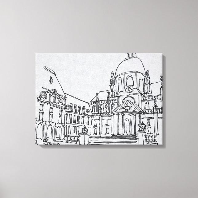 Lienzo Patio de La Sorbona | Universidad de París (Anverso)