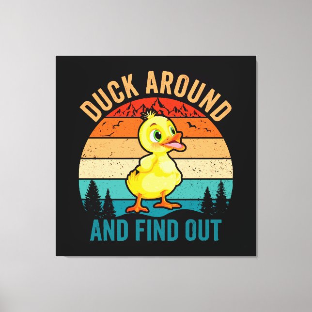 Lienzo Pato Alrededor Y Descubre (Anverso)