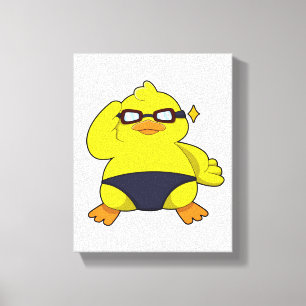 Lienzo Pato con gafas de sol