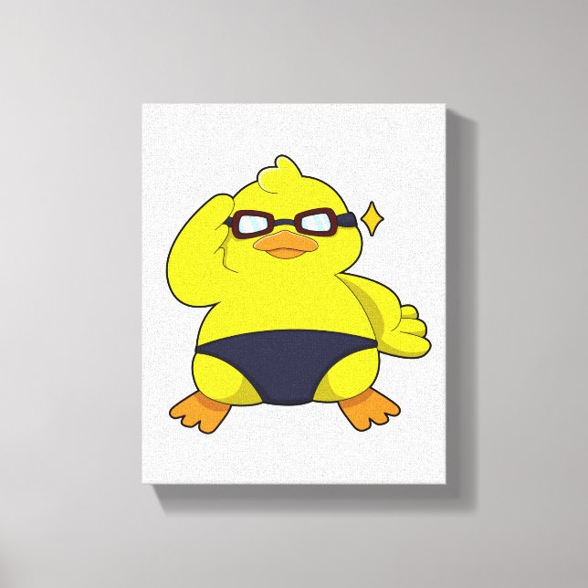 Lienzo Pato con gafas de sol (Anverso)