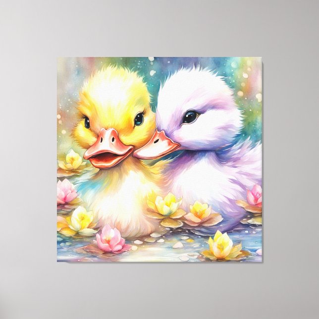 Lienzo Pato de aves arcoiris 4 (Anverso)