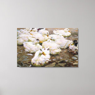 Lienzo Patos en un estanque