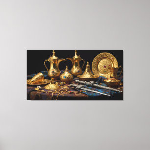 Lienzo Patrimonio dorado - Obra maestra de la elegancia