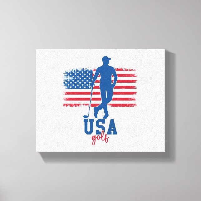 Lienzo Patriotic Golf USA (Anverso)