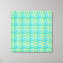 Lienzo Patrón abstracto de cuadros azules y verdes