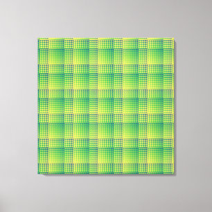 Lienzo Patrón abstracto de cuadros verdes y azules