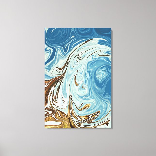 Lienzo Patrón abstracto de líquido (Anverso)