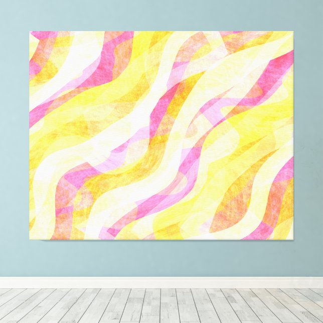 Lienzo Patrón abstracto ondulado vibrante (Insitu (piso de madera))