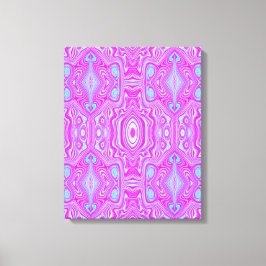 Lienzo Patrón abstracto rosa caliente y azul aqua alucina