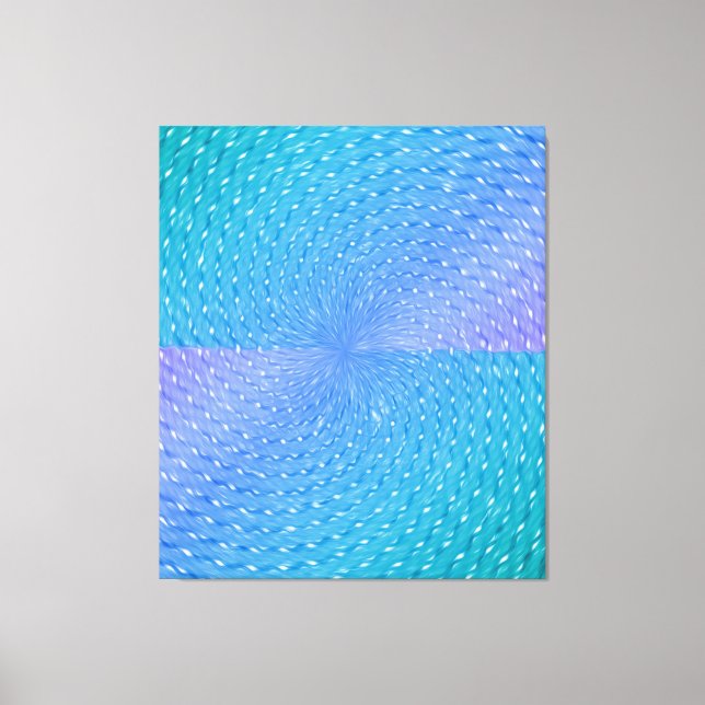 Lienzo Patrón abstracto Verde azulado púrpura de Swirly P (Anverso)