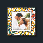 Lienzo Patrón animal colorido de la foto<br><div class="desc">Hecho para parecer dimensional,  un colorido patrón de impresión animal salvaje crea un hermoso marco para tu foto favorita en este lienzo envuelto. **CONSEJO: Si usas una placa cuadrada,  tal vez necesites recortar tu foto a un cuadrado ANTES de subirla para obtener los mejores resultados.</div>