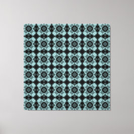 Lienzo Patrón Argyle de Cuadros Azules y Negros