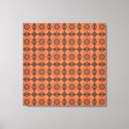 Lienzo Patrón Argyle de Cuadros Marrón Coral