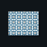 Lienzo Patrón Art Deco Azul<br><div class="desc">El patrón Art Deco Azul consiste en: diamantes azules en forma de pera. En el centro de Asscher cortó Diamond.</div>