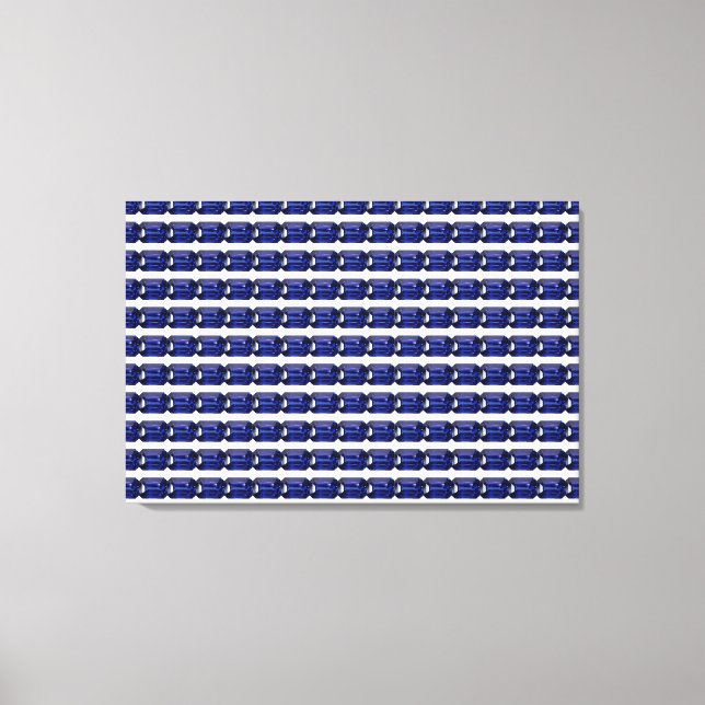 Lienzo Patrón azul (Anverso)