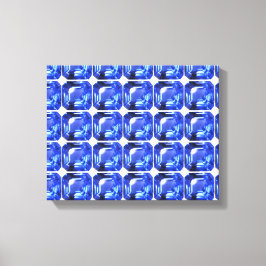 Lienzo Patrón Azul Cuadrado