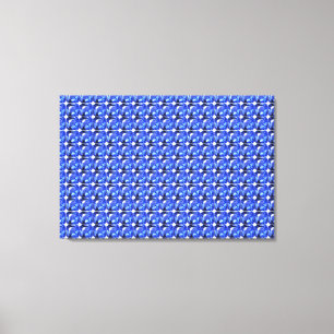 Lienzo Patrón Azul Cuadrado