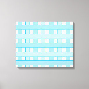 Lienzo Patrón azul de verificación de blanco