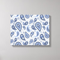 Patrón azul paisley