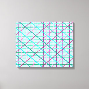 Lienzo Patrón azul y Rosa controlado