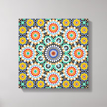 Patrón boho tradicional mosaico marroquí