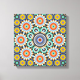 Lienzo Patrón boho tradicional mosaico marroquí