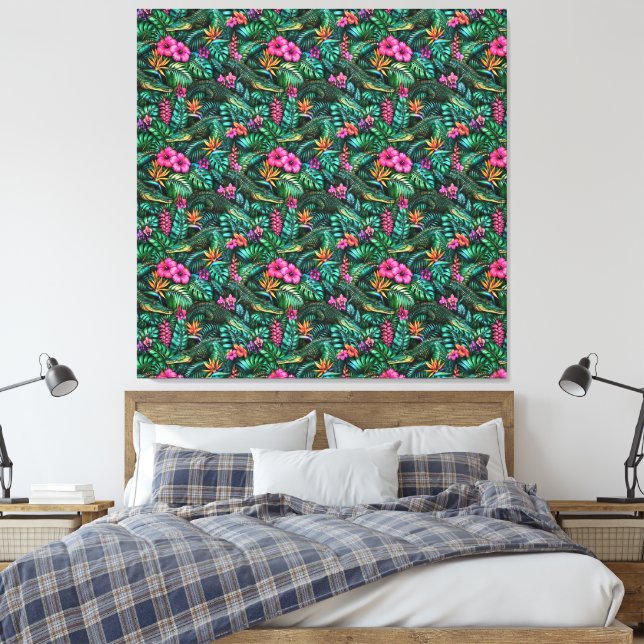 Lienzo Patrón continuo de superficie de sueños de jungla  (Insitu(Dormitorio))
