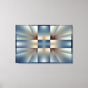 Lienzo Patrón cruzado azul abstracto