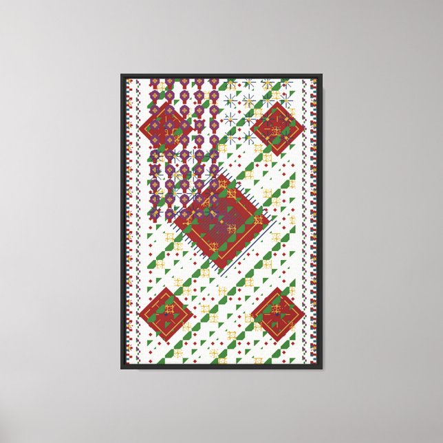 Lienzo Patrón de Alfombra Persa (Anverso)