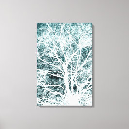 Lienzo Patrón de árbol de imagen negativa