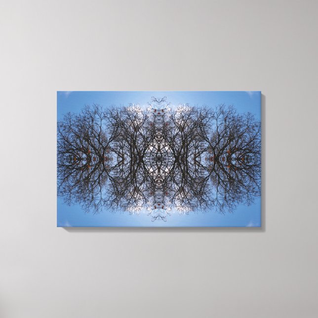 Lienzo Patrón de árbol de imágenes reflejado (Anverso)