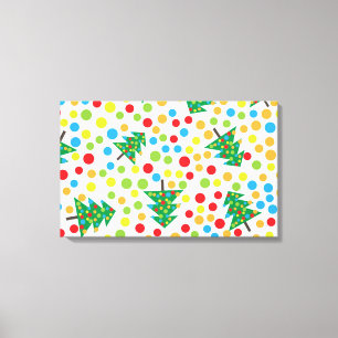 Lienzo patrón de árboles de Navidad