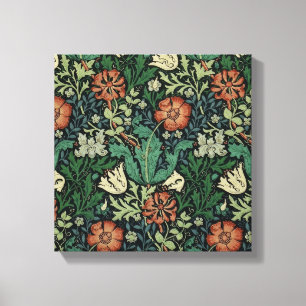 Lienzo Patrón de Art Nouveau floral William Morris Compto
