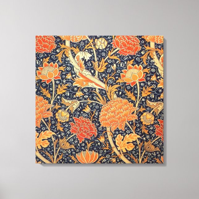 Lienzo Patrón de Art Nouveau floral William Morris Cray (Anverso)