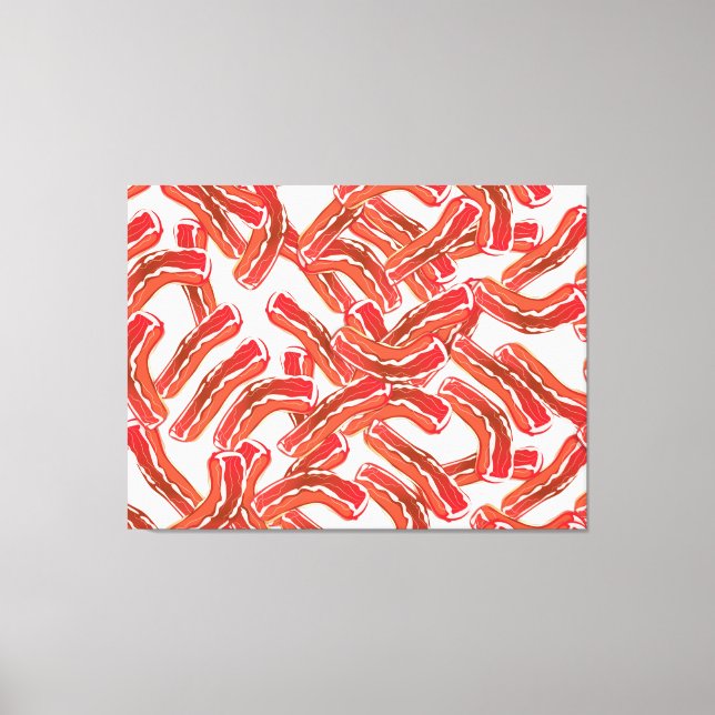 Lienzo Patrón de Bacon crujiente (Anverso)