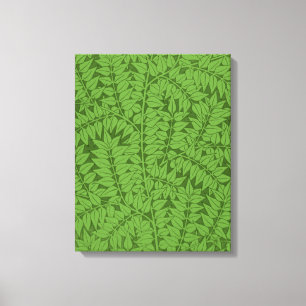 Lienzo Patrón de bifurcación verde (arte de la jungla) (W