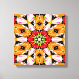 Lienzo Patrón de buquet de tulipanes