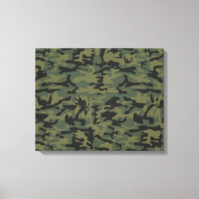 Lienzo Patrón de camo verde (Anverso)