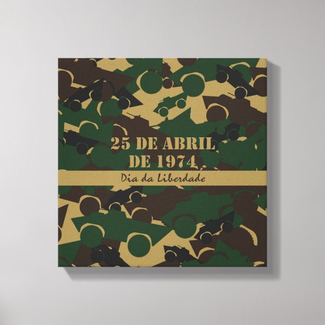 Lienzo Patrón de camuflaje de vehículos militares (Anverso)