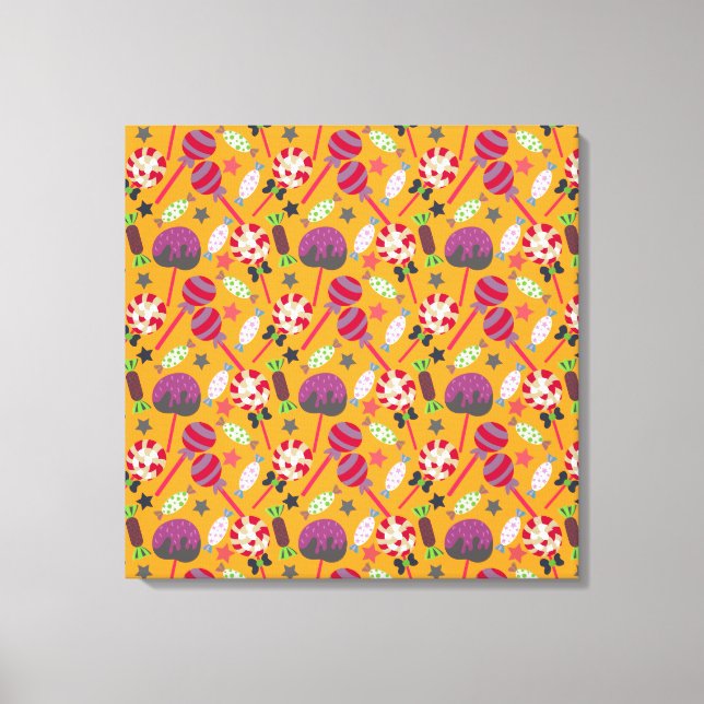 Lienzo Patrón de caramelos | Patrón de las lolias | lango (Anverso)