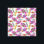 Lienzo Patrón de caramelos | Patrón de las lolias | lolli<br><div class="desc">Patrón de postre para los amantes de los dulces que aman el helado, las paletas, los donuts, los chocolates, el pastel y el Gelato. Es el lugar perfecto para el verano y la playa. Es perfecto para los niños. También se puede dar como regalo de cumpleaños a tu mejor amigo,...</div>